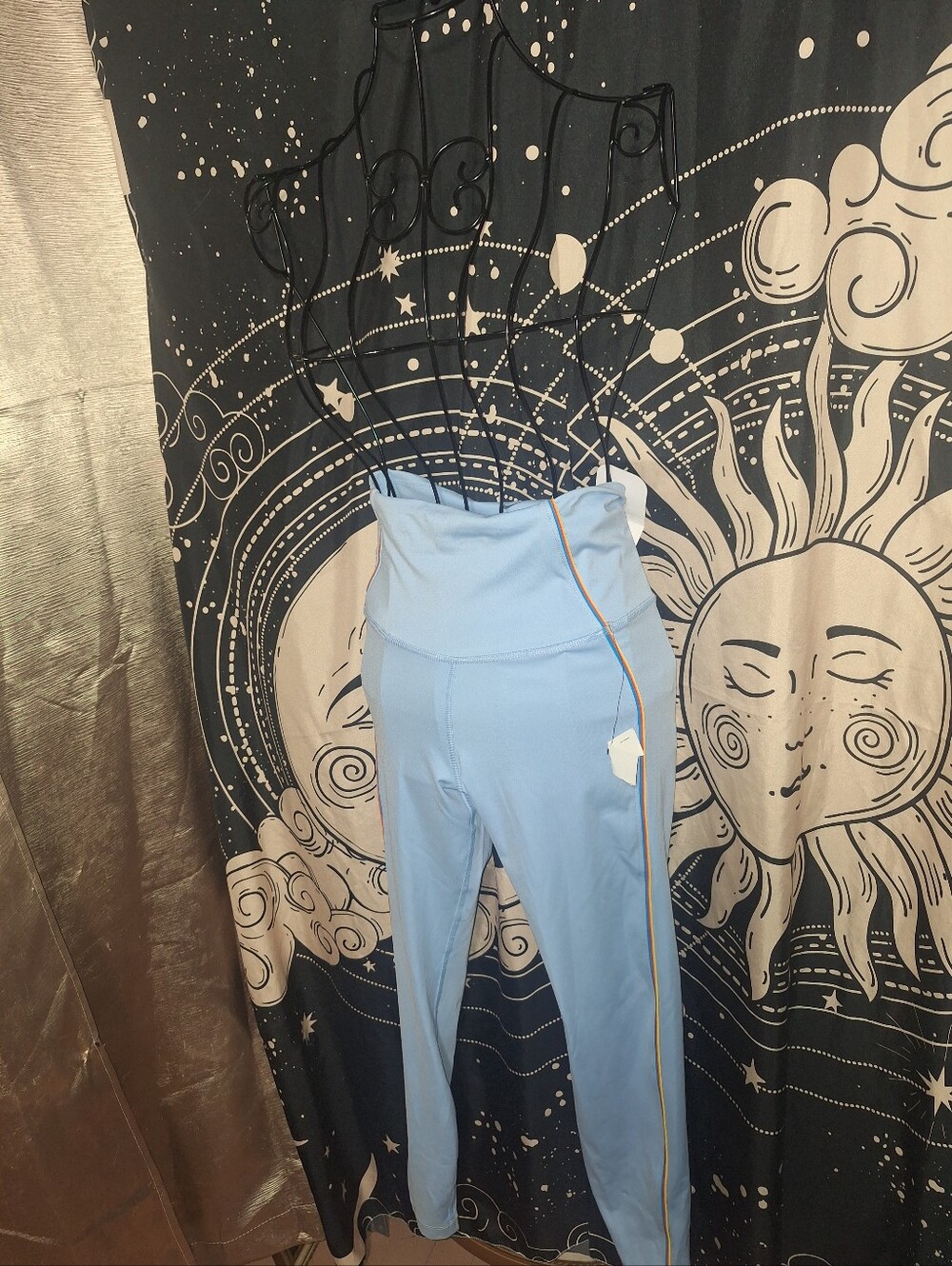NWT Nike High-Waist Yoga Luxe Dri Fit 7-8 High Rise Leggings Lt Blue